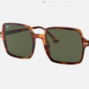 Ray Ban Oversize Square Lens Sunglasses